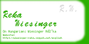 reka wiesinger business card